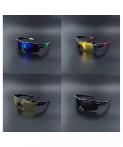 Men Women Bicycle Sunglasses Sport Running Fishing Eyewear Cyclist Night Lenses Cycling Glasses MTB Road Bike (Color : Color ...