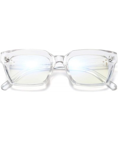 Retro Style Blue Light Blocking Reading Glasses Big Eyeglass Frames Large lens Computer Readers 2 Pack (Blue+clear) $20.44 Sq...