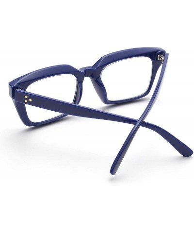 Retro Style Blue Light Blocking Reading Glasses Big Eyeglass Frames Large lens Computer Readers 2 Pack (Blue+clear) $20.44 Sq...