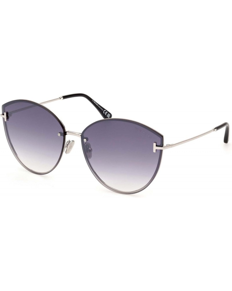 EVANGELINE FT 1106 Shiny Palladium/Grey Shaded 63/14/140 women Sunglasses $107.28 Cat Eye