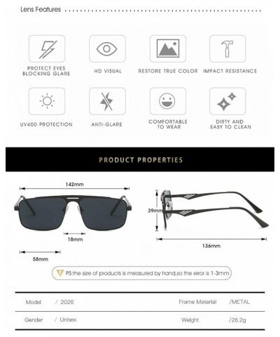 Square Business Casual Sunglasses Men's Outdoor Sports Driving Sunglasses (Color : 2, Size : 1) 1 5 $15.54 Sport