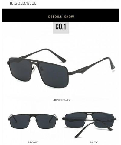 Square Business Casual Sunglasses Men's Outdoor Sports Driving Sunglasses (Color : 2, Size : 1) 1 5 $15.54 Sport