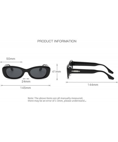 Retro Small Frame Oval Sunglasses Men and Women Outdoor Decorative Sunglasses (Color : E, Size : 1) 1 F $14.03 Designer