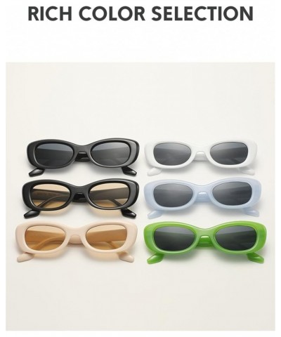 Retro Small Frame Oval Sunglasses Men and Women Outdoor Decorative Sunglasses (Color : E, Size : 1) 1 F $14.03 Designer