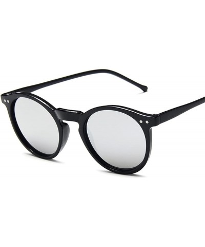 Retro Round Frame Men and Women Sunglasses Holiday Beach Party Sunglasses (Color : A, Size : 1) 1 E $20.60 Round