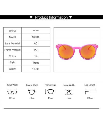 Retro Round Frame Men and Women Sunglasses Holiday Beach Party Sunglasses (Color : A, Size : 1) 1 E $20.60 Round