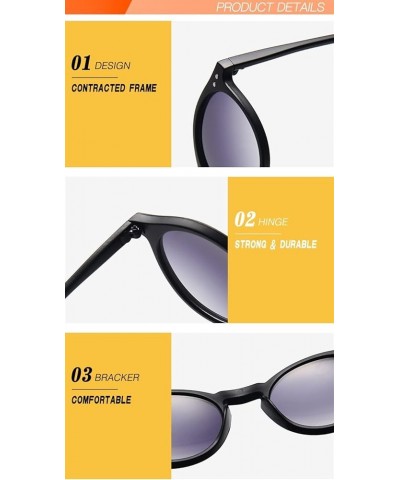 Retro Round Frame Men and Women Sunglasses Holiday Beach Party Sunglasses (Color : A, Size : 1) 1 E $20.60 Round