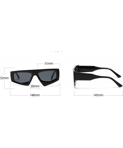 Street Shot Fashion Outdoor Retro Sunglasses Men and Women Sunglasses (Color : Navy, Size : One Size) One Size D $18.42 Designer