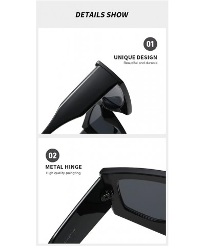 Street Shot Fashion Outdoor Retro Sunglasses Men and Women Sunglasses (Color : Navy, Size : One Size) One Size D $18.42 Designer