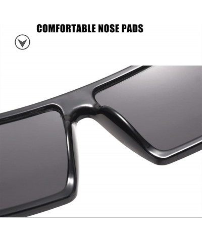 Retro Square Punk Sunglasses for Men and Women, Beach Sunglasses for Outdoor Vacation (Color : D, Size : Medium) Medium B $17...