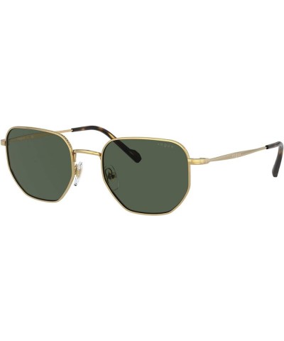 Men's Vo4186s Square Sunglasses Gold/Dark Green $22.67 Square