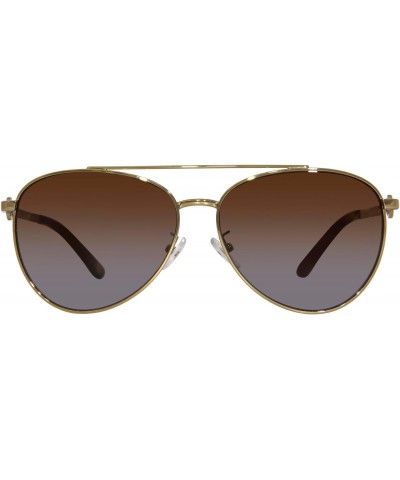 TY6074 Women's Sunglasses Shiny Gold Metal/Vintage Brown Gradient Polariz 58 $88.15 Pilot