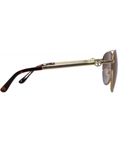 TY6074 Women's Sunglasses Shiny Gold Metal/Vintage Brown Gradient Polariz 58 $88.15 Pilot