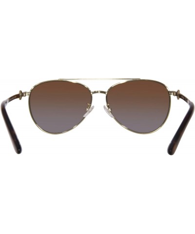 TY6074 Women's Sunglasses Shiny Gold Metal/Vintage Brown Gradient Polariz 58 $88.15 Pilot