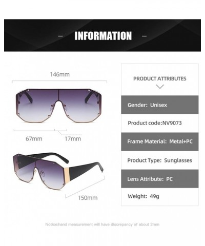 Punk Frameless Men and Women Outdoor Sunglasses, Vacation Beach Driving Sunglasses (Color : C, Size : Medium) Medium D $18.78...