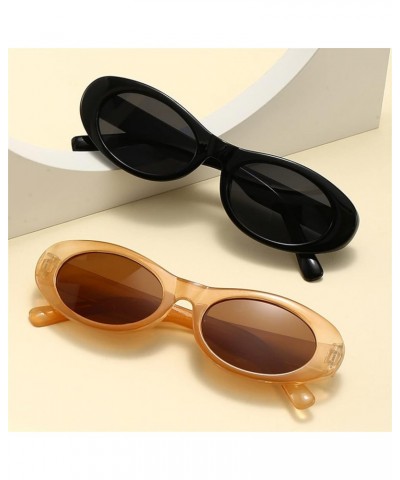 Oval Small Frame Men and Women Outdoor Vacation Decorative Sunglasses (Color : G, Size : 1) 1 D $13.57 Designer