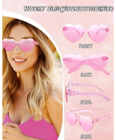 24PCS Heart Sunglasses Bulk Heart Glasses for Women Bachelorette Glasses Candy Color Sunglasses for Party Favor 2-24pc Pink $...