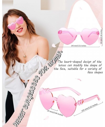 24PCS Heart Sunglasses Bulk Heart Glasses for Women Bachelorette Glasses Candy Color Sunglasses for Party Favor 2-24pc Pink $...