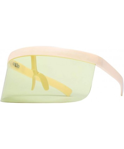 New Oversized Sun Shade Sunglasses Sunscreen Cover Face Siamese Lens Oversized Sunglasses Yellow $9.71 Oversized