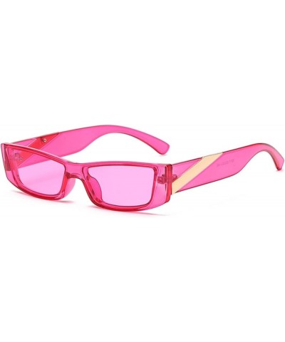 Small Frame Hip Hop Square Sunglasses for Men and Women Outdoor Vacation Beach (Color : D, Size : Medium) Medium C $14.68 Square