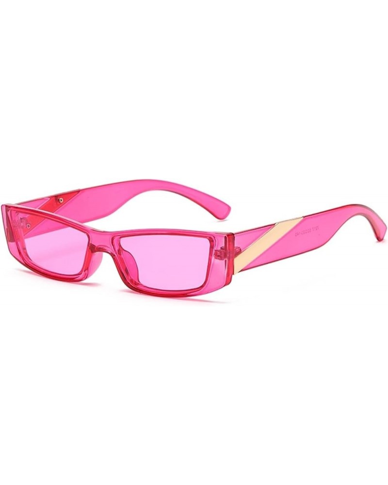 Small Frame Hip Hop Square Sunglasses for Men and Women Outdoor Vacation Beach (Color : D, Size : Medium) Medium C $14.68 Square