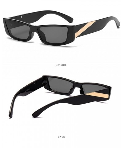 Small Frame Hip Hop Square Sunglasses for Men and Women Outdoor Vacation Beach (Color : D, Size : Medium) Medium C $14.68 Square