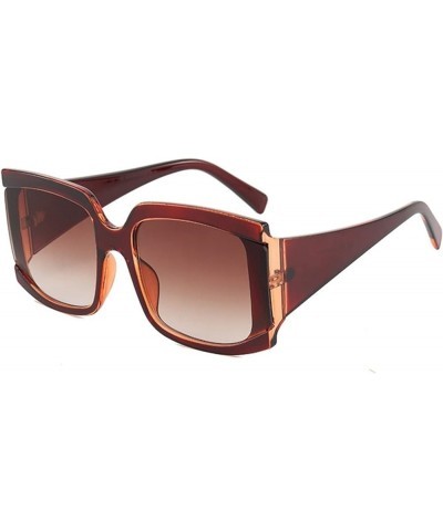 Large Frame Square Men and Women Sunglasses Sunglasses Womens (Color : C, Size : Medium) Medium Navy $19.27 Designer