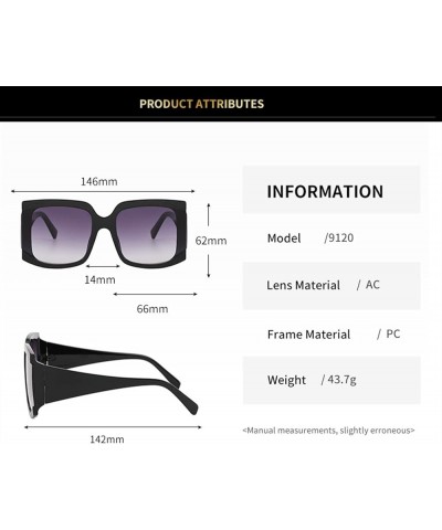 Large Frame Square Men and Women Sunglasses Sunglasses Womens (Color : C, Size : Medium) Medium Navy $19.27 Designer