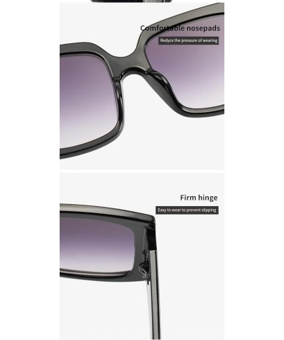 Large Frame Square Men and Women Sunglasses Sunglasses Womens (Color : C, Size : Medium) Medium Navy $19.27 Designer