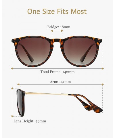 Polarized Vintage Round Sunglasses for Women Men Classic Retro Designer Style Brown $8.32 Round