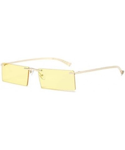 Small Rimless Rectangle Sunglasses For Women Fashion Ultralight Alloy Gradient Sun Glasses Summer Men Retro Eyewear 3 $11.88 ...