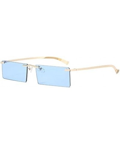 Small Rimless Rectangle Sunglasses For Women Fashion Ultralight Alloy Gradient Sun Glasses Summer Men Retro Eyewear 3 $11.88 ...