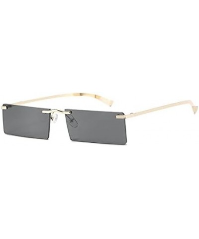 Small Rimless Rectangle Sunglasses For Women Fashion Ultralight Alloy Gradient Sun Glasses Summer Men Retro Eyewear 3 $11.88 ...