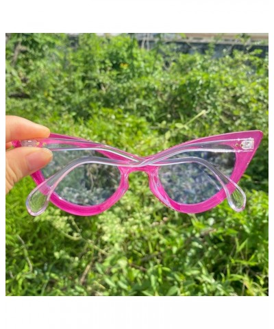 Triangle Cat Eye Diamond Sunglasses Women Crystal Shiny Sun Glasses Female Unique Elegant Pink Rhinestone Sunglasses 3pcs-pin...