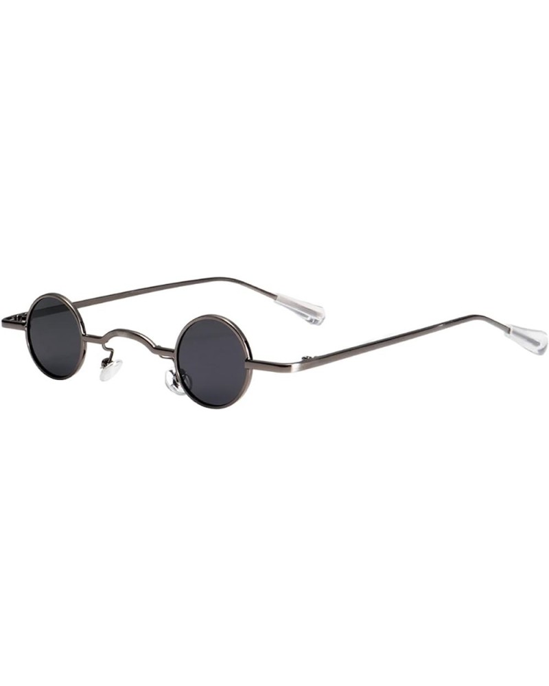 Punk Polarized Sunglasses 70s Hippie Circle Small Sun Glasses Grey $11.39 Round