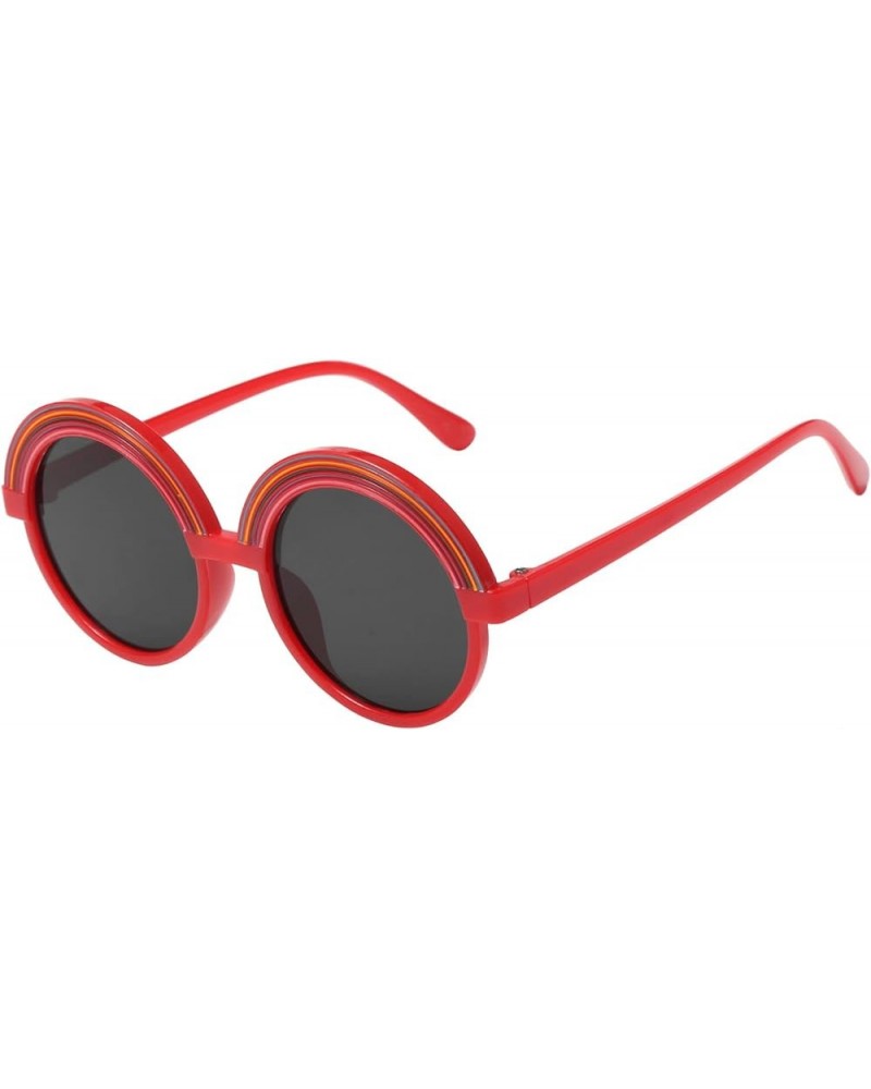 Cat Ear Sunglasses Children Vintage Rimless Sunglasses for Girls Boys Fashion Cat Ears Decoration Cute Red-d $7.01 Rimless