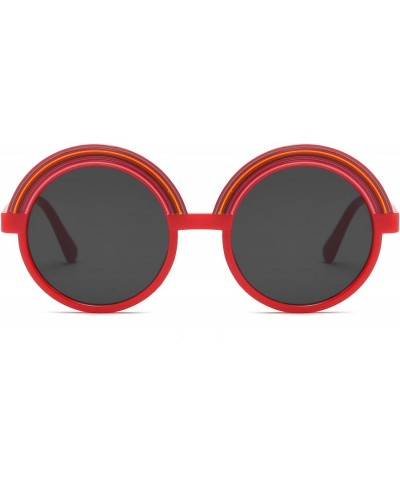 Cat Ear Sunglasses Children Vintage Rimless Sunglasses for Girls Boys Fashion Cat Ears Decoration Cute Red-d $7.01 Rimless