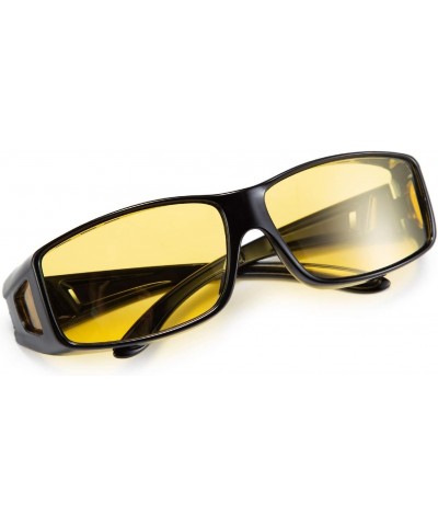 Men Women Night Driving Glasses Fit over Glasses Anti-Glare Polarized Wrap Yellow Sunglasses Over Glasses B2593 $20.90 Aviator