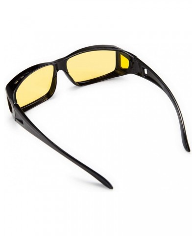 Men Women Night Driving Glasses Fit over Glasses Anti-Glare Polarized Wrap Yellow Sunglasses Over Glasses B2593 $20.90 Aviator