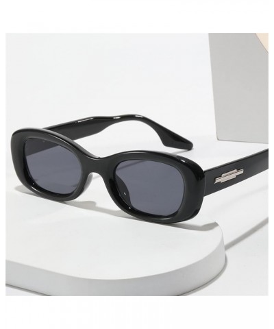 Oval Frame Men's and Women's Sunglasses Retro Small Frame Commuter Trend UV400 Sunglasses Gift G $10.16 Designer