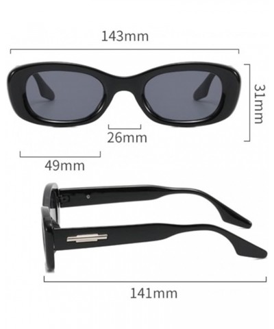 Oval Frame Men's and Women's Sunglasses Retro Small Frame Commuter Trend UV400 Sunglasses Gift G $10.16 Designer