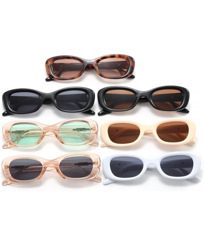 Oval Frame Men's and Women's Sunglasses Retro Small Frame Commuter Trend UV400 Sunglasses Gift G $10.16 Designer