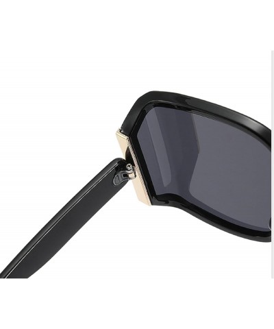 Oversized Women Gradient Square Sunglasses Curved Lenses Fashion Punk Shades Modern Design Female Polygonal Eyewear Brown $9....