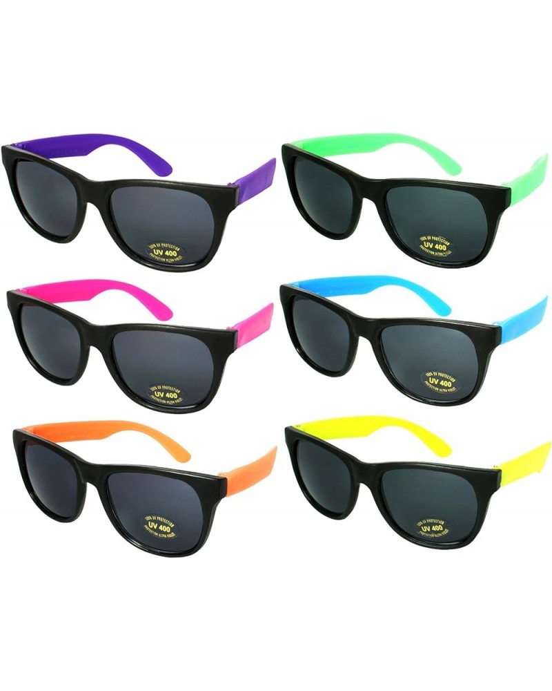 Edge I-Wear 6 Pck 80's Style Party Sunglasses Neon Party Favors for Adult for Kid w/CPSIA certified-Lead(Pb) Content Free Adu...