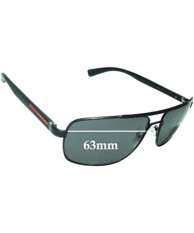 Prada SPS55N Replacement Lenses - Compatible with Prada SPS55N 63mm Frames Non-polarized Sfx Edge Extrm Slv Mirror Drkblck Pa...