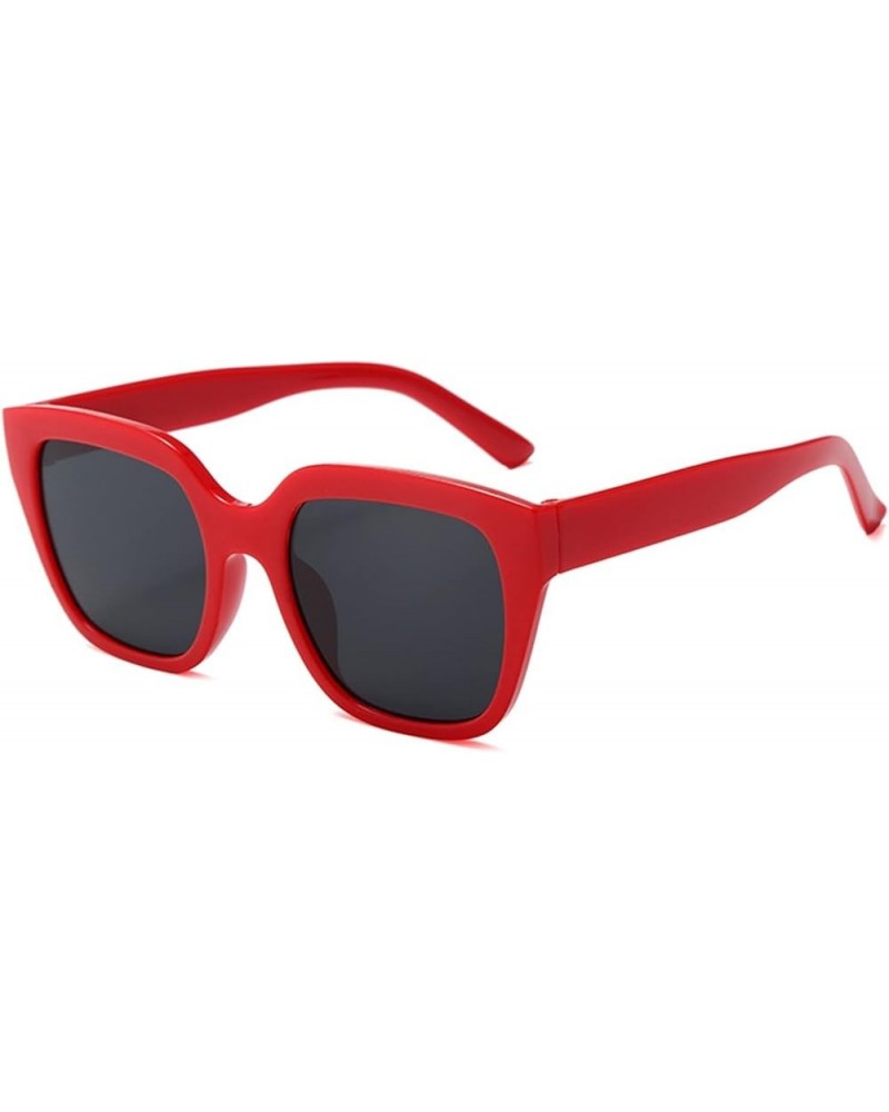 Retro Large Frame Men And Women Sunglasses Trendy Commuter UV400 Sunglasses Gift B $17.26 Designer