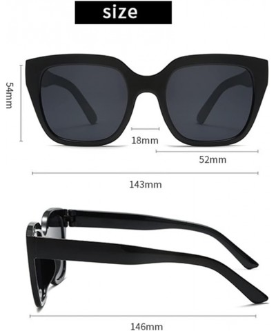 Retro Large Frame Men And Women Sunglasses Trendy Commuter UV400 Sunglasses Gift B $17.26 Designer