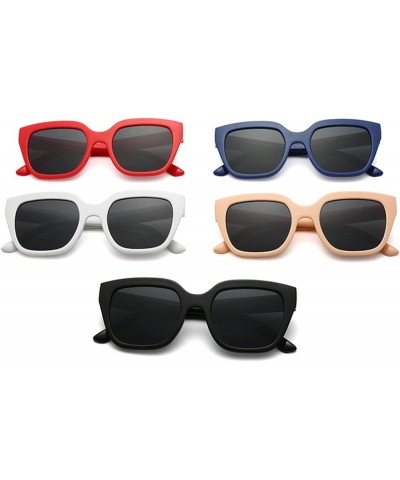 Retro Large Frame Men And Women Sunglasses Trendy Commuter UV400 Sunglasses Gift B $17.26 Designer