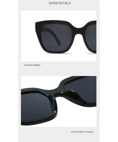 Retro Large Frame Men And Women Sunglasses Trendy Commuter UV400 Sunglasses Gift B $17.26 Designer