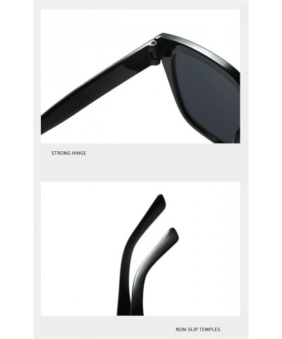 Retro Large Frame Men And Women Sunglasses Trendy Commuter UV400 Sunglasses Gift B $17.26 Designer